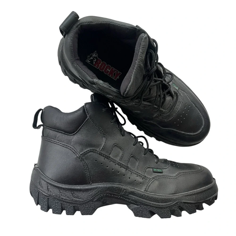 Rocky Mens Size 10M Black Leather Postal Sport Chukka TMC Duty Series Boots 5015